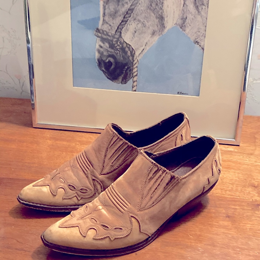 Guess Leather Cowgirl Booties
